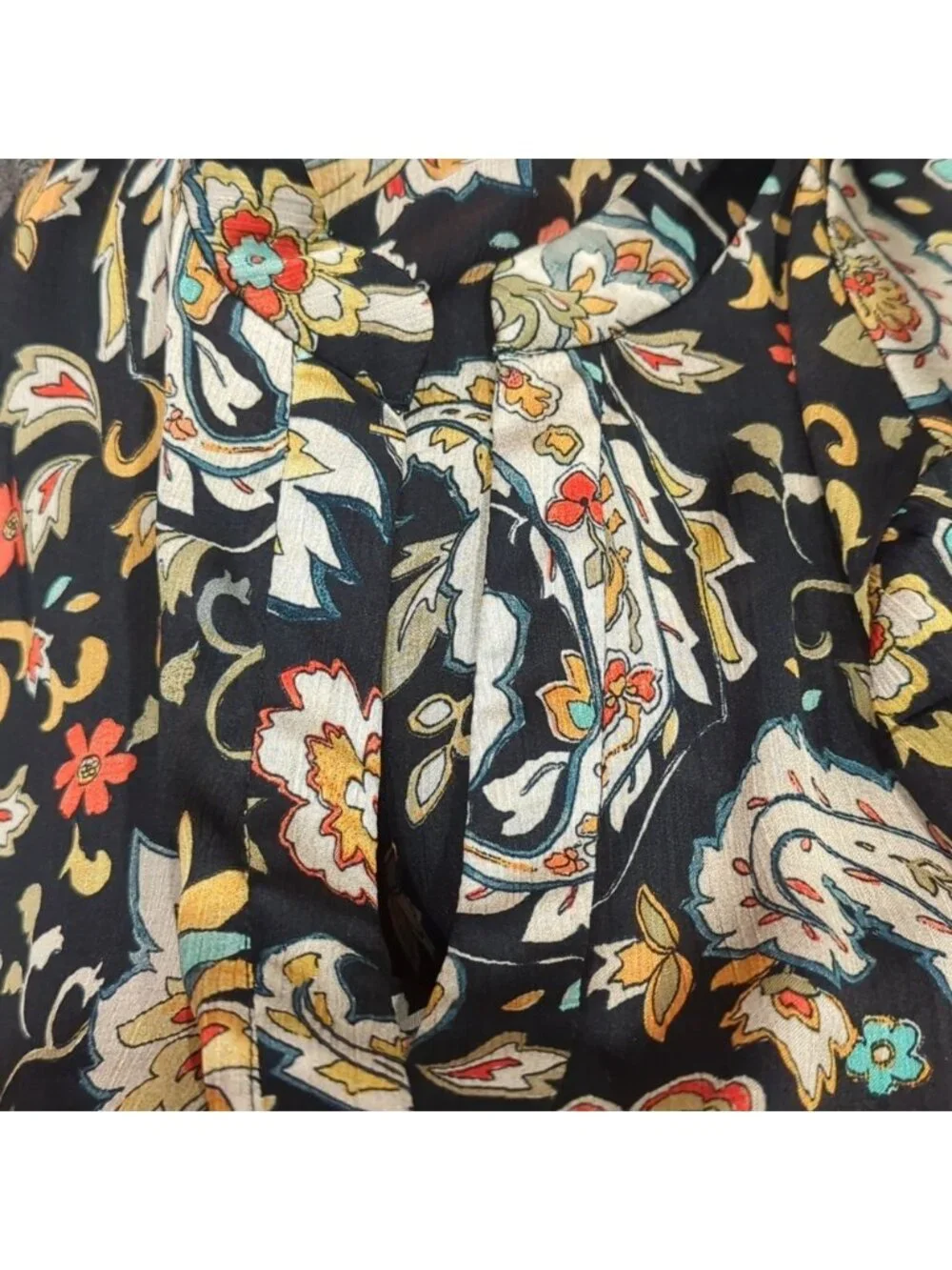 Zara Printed Soft vneck dress